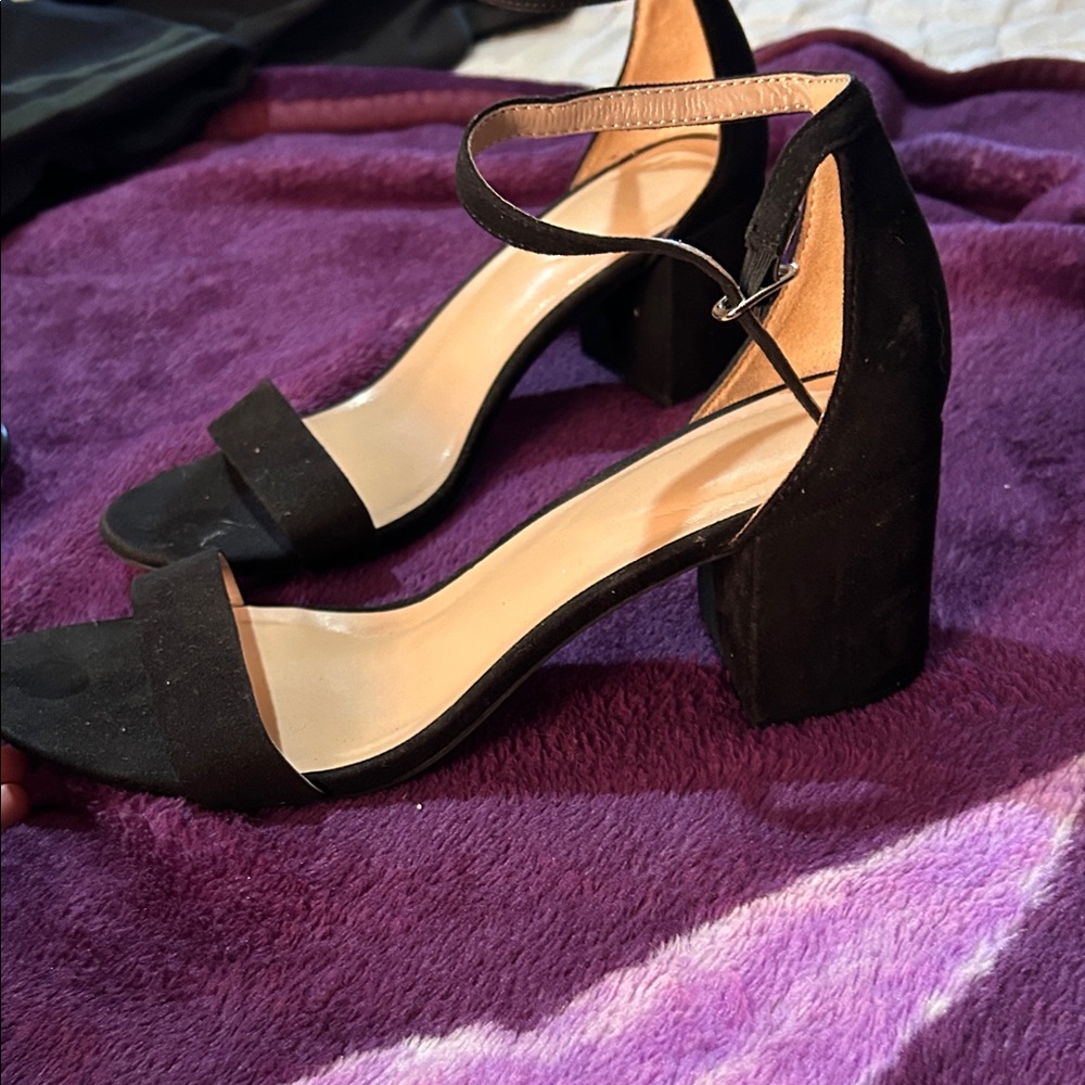 Elegant Black Women's Block Heel Sandals